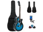 Ls015ce-bl Fever String Acoustic Electric Guitar With Bag Tuner And Picks