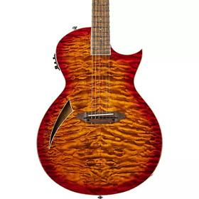 Ltl6qmteb Ltd By Esp Thinline Tl6qmteb Acoustic Electric Guitar In Tiger Eye Burst