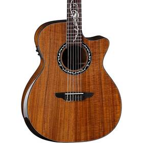 Luna 197881270032 Vineyard Koa Bevel Nylon-string Cutaway A/e Gloss Natural Rf