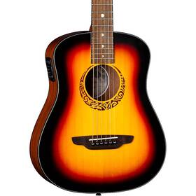 Luna 197881280536 Safari Tribal 3/4 Size Travel A/e Guitar Tobacco Sunburst Rf