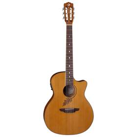 Luna 810069634845 Woodland Cedar Nylon Acoustic/electric Guitar Wl Nyl E