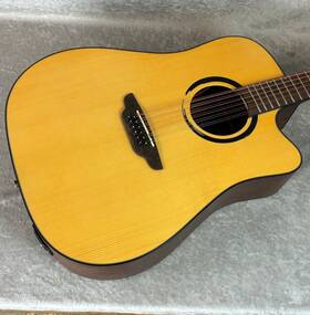 Luna 814064022478 Wabi Sabi 12-string Acoustic/electric Guitar Solid Spruce Top Repair
