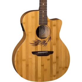 Luna 814064023314 Guitars Woodland Bamboo Grand Auditorium Acoustic-electric Guitar Natural