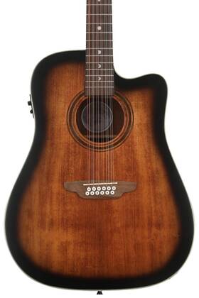 Luna 814064025028 Art Vintage 12-string Acoustic-electric Guitar - Distressed