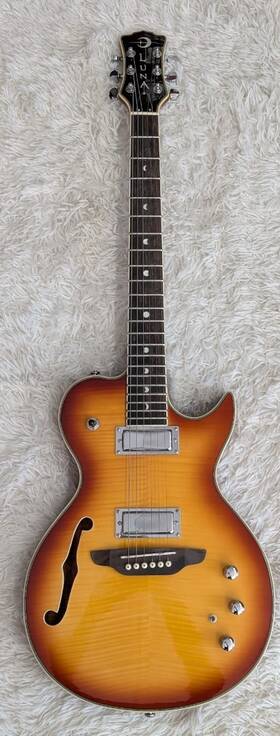 Luna 819998167684 Guitars Athena Hybrid Model Ath Hyb Tbfm Elec. Guitar Tobacco Burst Flame