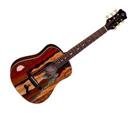 Luna Guitars 810036855792 Safari Vista Stallion Acoustic/electric Guitar With Gig Bag - Used