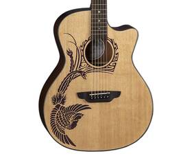 Luna Guitars 810102934413 Oracle Phoenix Spruce Acoustic/electric Guitar - Gloss Natural Used