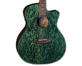 Luna Guitars 810102934451 Gypsy Eucalyptus A/e Guitar - Teal Used