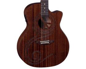Luna Guitars 810102934468 Gypsy Maluhia Peance Mahogany A/e Guitar - Used