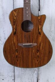Luna Gypsy Exotic Caidie Grand Concert Cutaway Acoustic Electric Guitar Natural