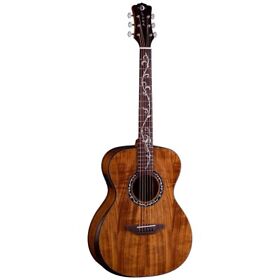 Luna Vineyard Koa Bevel Folk Size Acoustic Electric Solid Top Guitar