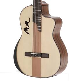 501.454 Manuel Rodr Guez .501.454 Rodriguez Caf Cortado Acoustic-electric Guitar - Curly Walnut Satin