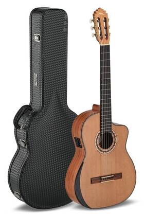 501484 Manuel Rodriguez Rodr Guez Tesoro De Camer N Cedar Electro-acoustic Guitar With Case