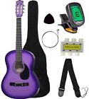Mg38-pul Crescent Acoustic Guitar Starter Package Purple Tm Digital 0892036002918