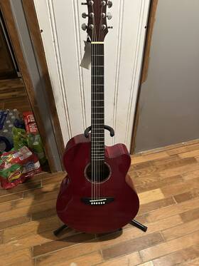 Mk100scer Michael Kelly Acoustic-electric Cutaway 6 String Guitar Red