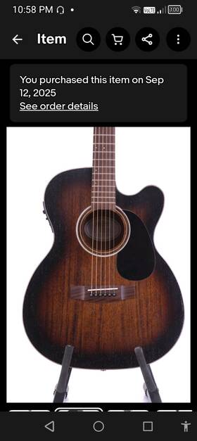 T333ce-bst Mitchell 333ce Mahogany Auditorium Acoustic-electric Guitar Edge Burst