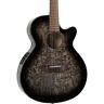 Mx430qabmbk Mitchell Exotic Series A E Quilted Ash Burl Midnight Black Edge Burst