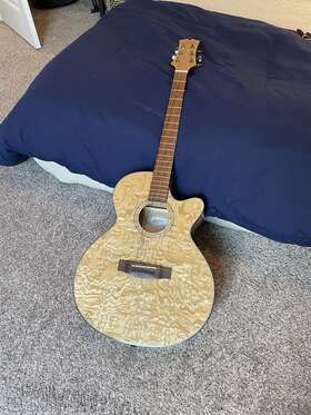 Mx430qab Mitchell Exotic Series Acoustic-electric Quilted Ash Burl Natural