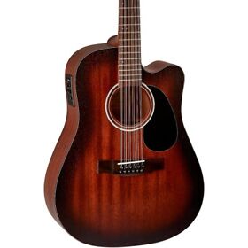 T331tce-bst Mitchell Terra 12 String A E Dread Mahogany Top Guitar Edge Burst