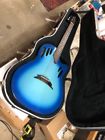 Mob57 Ovation Tangent Series Acoustic Electric Guitar Blue Burst Case