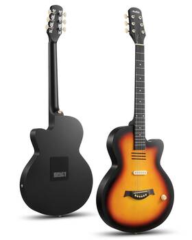Bcc-100 Moukey Mk3064 Acoustic Electric Guitar With S Pickup Voulme Knob Sunburst