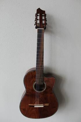 6478326958763527980132 Navarro Brand New Marlon Francisco Thinline Acoustic/electric Classical Guitar