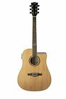 06217005 Nxt Eko Dreadnought Cutway Eq Electric Acoustic Guitar Natural Next