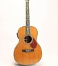 O0045 Unbranded Slotted Head Electric Acoustic Guitar Soild Red Spruce Top