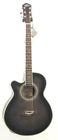 Og10ceftblh-a-u Oscar Schmidt Transparent Black Lefty Acoustic Electric Guitar 801128726502