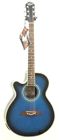 Og10ceftbl-lh Og10ceftbllh Oscar Schmidt Model Lefty Blue Flame Top Acoustic 801128809830
