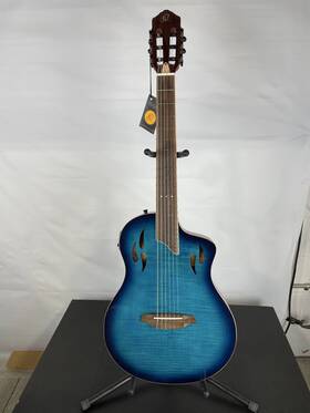 Ortega 036233547937 Very Good Tourplayer Thinline Acoustic-electric Classical Guitar Flamed