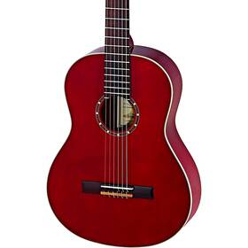 Ortega 197881415594 Family Series Left-handed Classical Guitar Trans Wine Red Rf