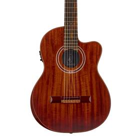 Ortega 842960186796 The Private Room Thinline Acoustic-electric Classical Guitar Solid Spruce