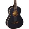 R221bk-3-4 Ortega Family Series R221bk-3/4 3/4 Size Classical Guitar Gloss Black 0.75