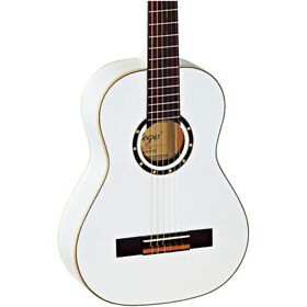 R121-1-2wh Ortega R121 Family Series 1/2 Size Classical Guitar White