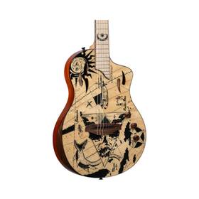 Ortega Rtpg-ls2 Tourplayer Thinline Acoustic-electric Classical Guitar Solid Spruce Top