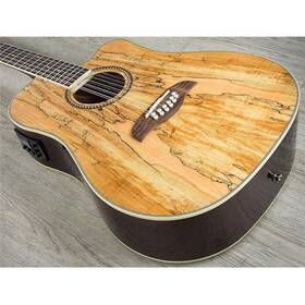 Od312cesm-a-u Oscar Schmidt 801128000824 Dreadnought Electric And Acoustic Spalted Top
