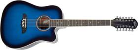Oscar Schmidt Od312cetbl-a Exclusive Dn A/e With Met-a07 Trans Blue