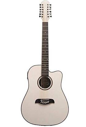 Od312cetgr-a Oscar Schmidt 6 Od312 12-string Acoustic Electric Guitar. Trans Transparent