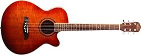 Og10cefys-a-u Oscar Schmidt Concert-size Acoustic-electric Guitar Flame Yellow