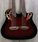 Ova-cse225-rrb Ovation Celebrity Double Neck Guitar Ruby Red Burst 736021355897