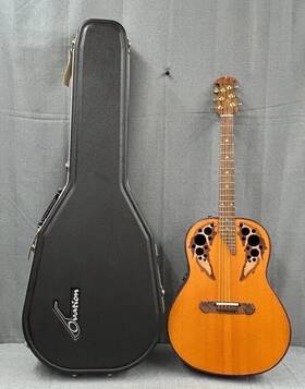 1681wt Ovation Adamas By Acoustic Electric Guitar With Case