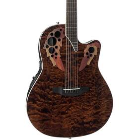 197858719 Ovation 197881258719 Ce48p Celebrity Elite Plus A/e Guitar Transparent Tiger Eye Rf