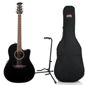 Ovation 682500000812 Celebrity Standard Mid Depth Acoustic-electric Guitar Black With Gig Bag
