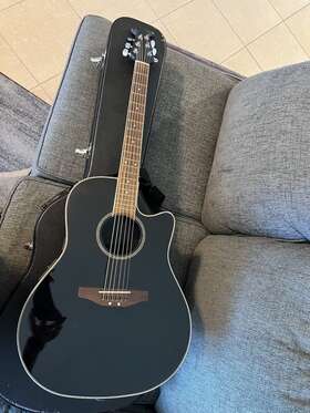 Ab24-5s Ovation Applause Mid-depth Acoustic-electric Guitar - Satin Black