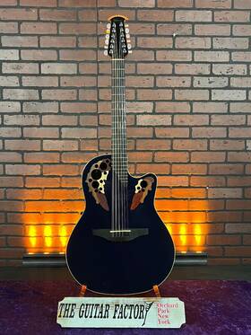 Adamasw598-0916-u Ovation 2001 Adamas W598 12 String Acoustic Electric Guitar Colbalt Blue Carb