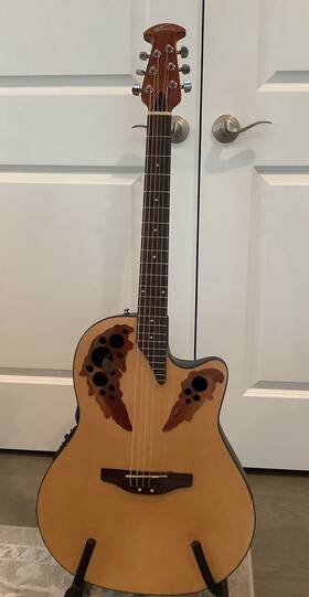 Ae44-4 Ovation Applause Ae 44-4 Acoustic Electric Repaired In Good Condition