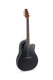 Ap521.204 Ovation Applause Mid Depth Acoustic Electric Guitar Black Satin Ae44-5s