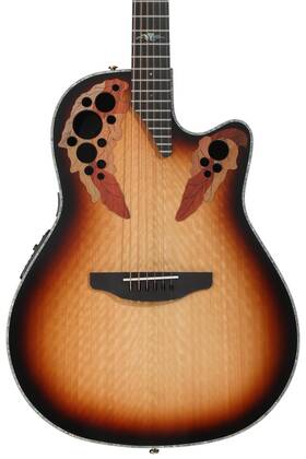 Ce44p-fle-g Ovation Celebrity Exotic Mid-depth E-acoustic Guitar - Sunburst