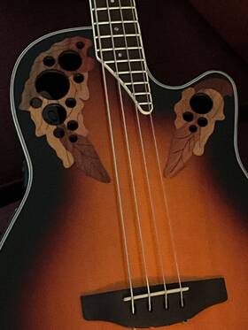 Ceb44-1n Ovation 4-string Acoustic Electric Bass Guitar Celebrity Very Nice Cond
